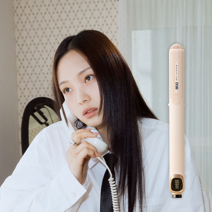 롱스틱 우든베이지 판고데기 (프리볼트 물결 웨이브 미용실 매직기)_0