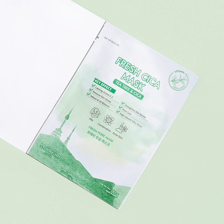 Vegan Green Mild Tea Tree Pore Mask (10EA)_7