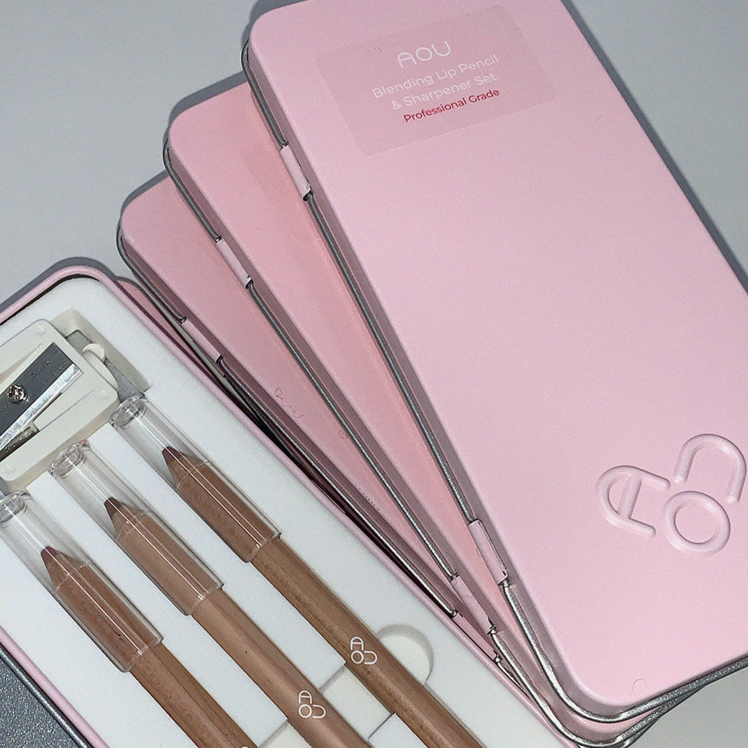 [Tin Case] Mini Blending Lip Pencil & Sharpener Set