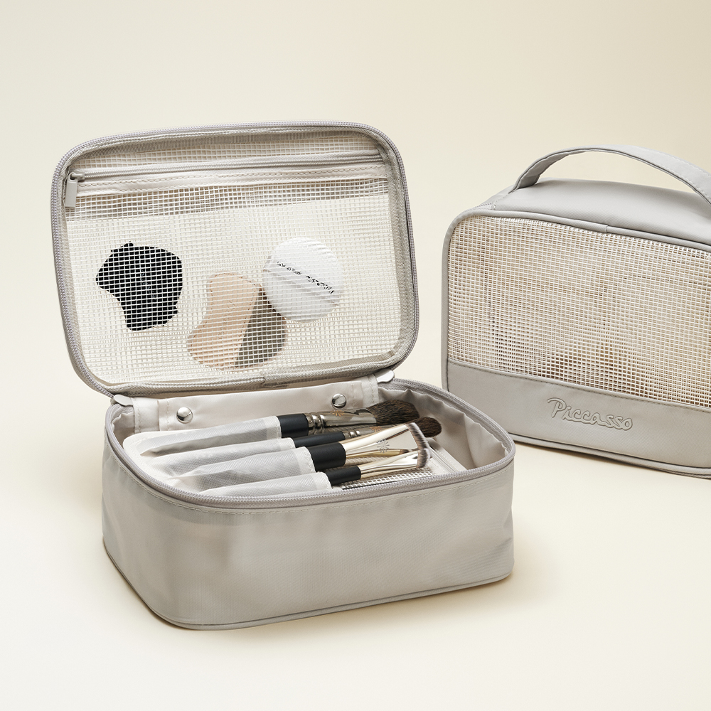 [PICCASSO] Square Mesh Pouch Warm Gray