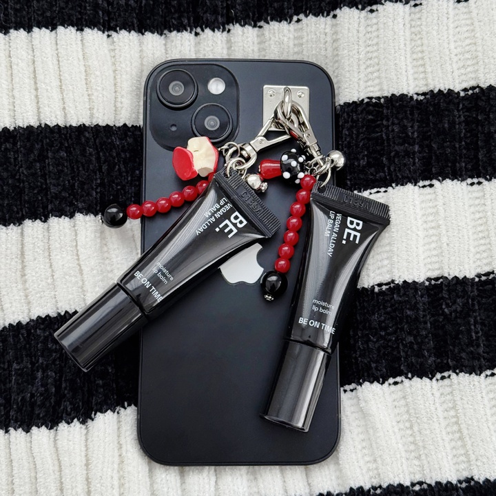 Premium Black Edition Vegan All Day Lip Balm Mini Keyring (Apple/Mushroom)_2