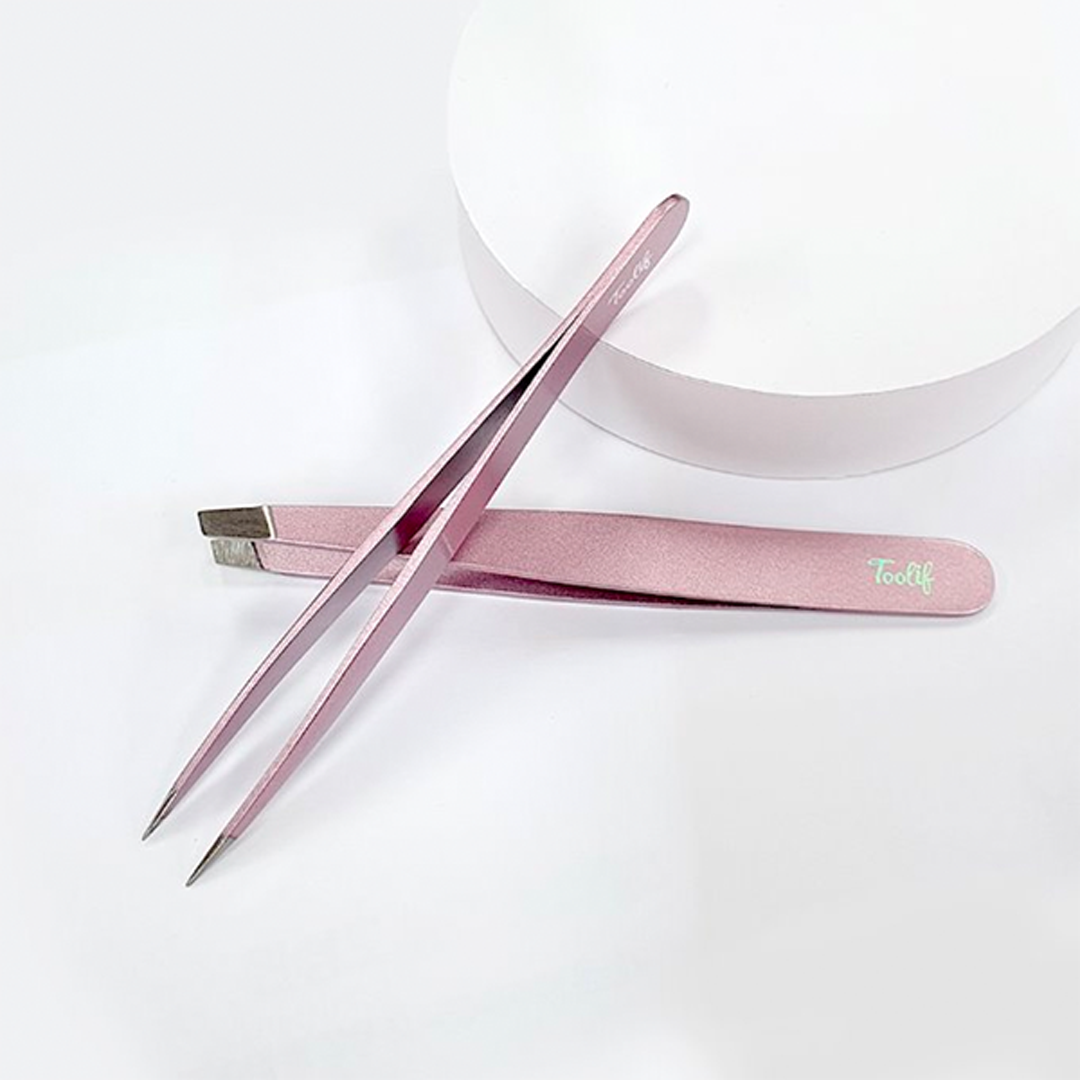 Pink Tweezers Set