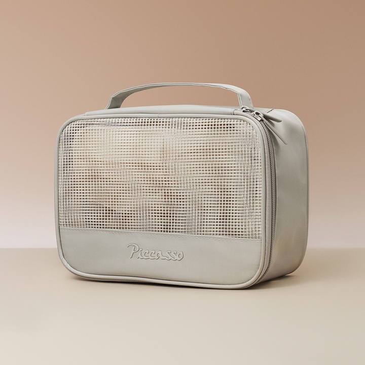 [PICCASSO] Square Mesh Pouch Warm Gray_1