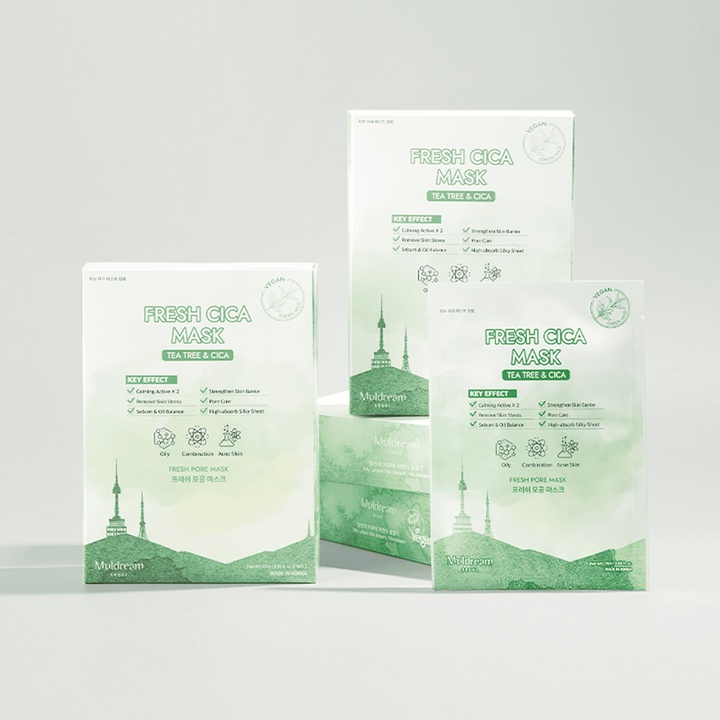 Vegan Green Mild Tea Tree Pore Mask (10EA)_0