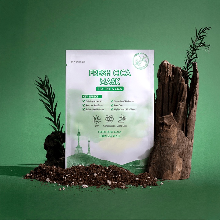 Vegan Green Mild Tea Tree Pore Mask (10EA)_2